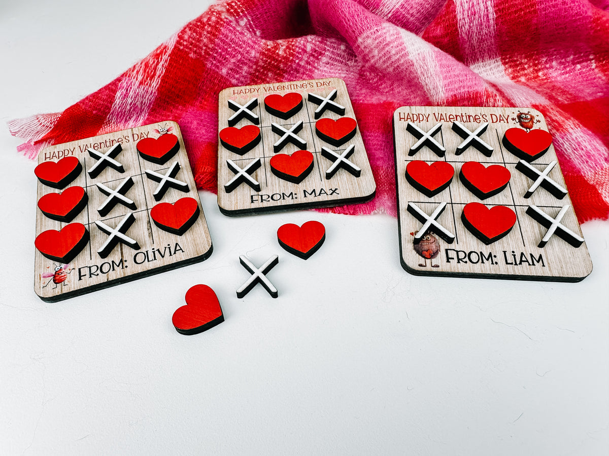 Tic Tac Toe Classroom Valentine, Valentine's Day Gift For Kids