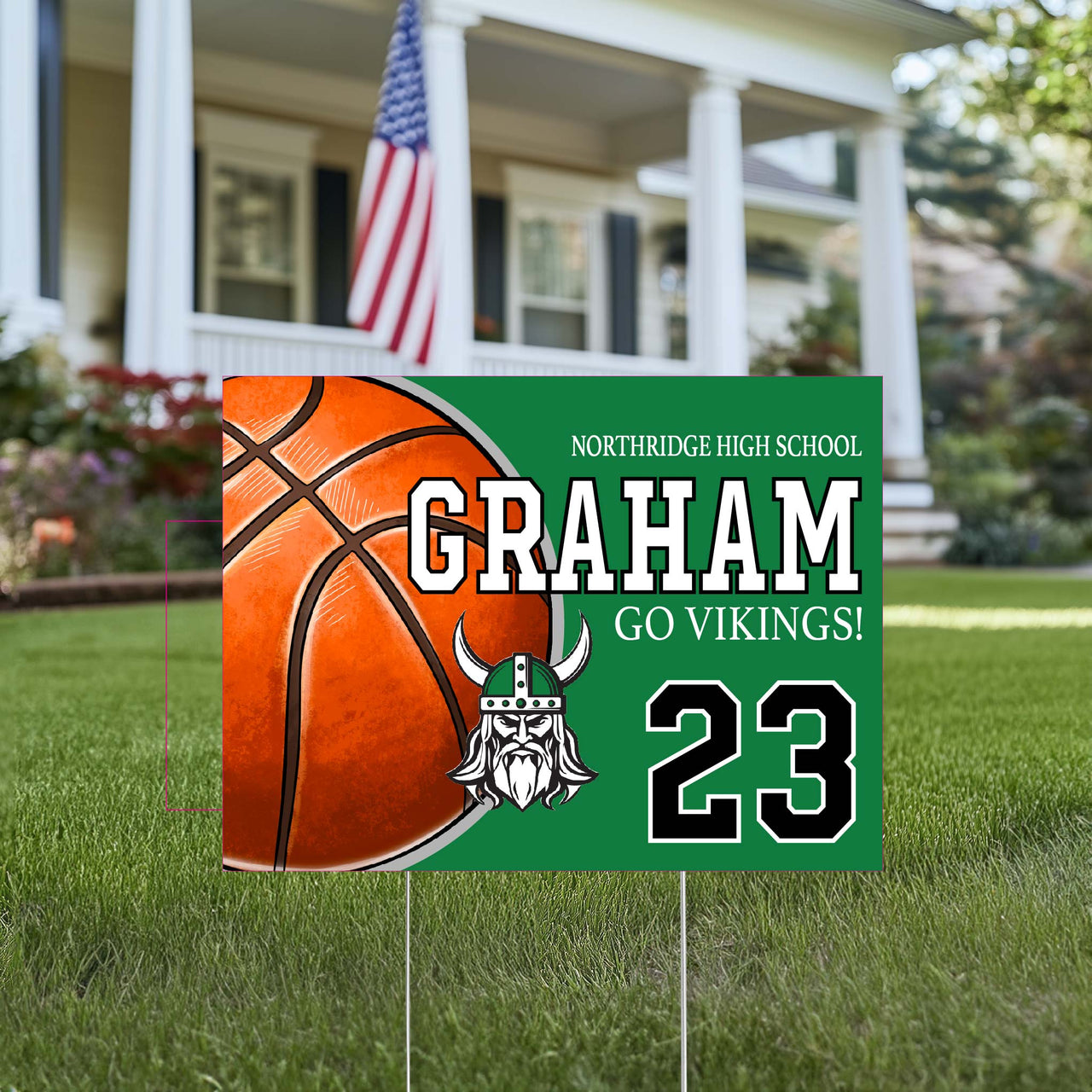 Northridge Basketball Yard Sign 24x18