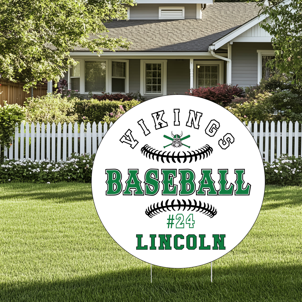 Northridge Baseball Round Yard Sign 005