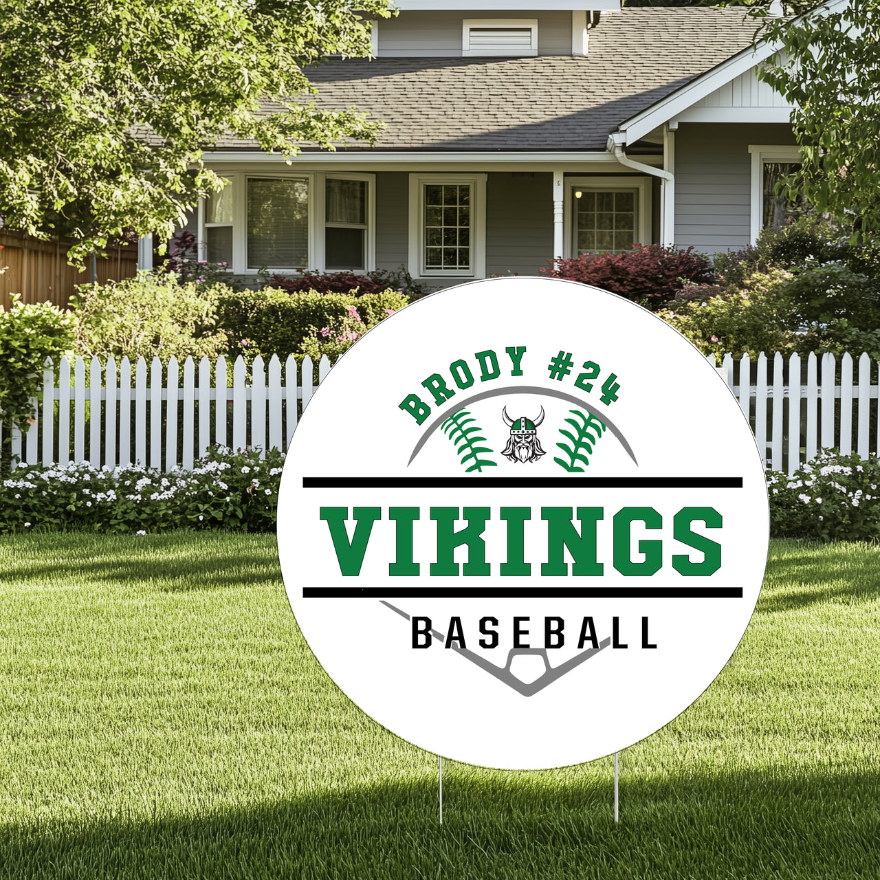 Northridge Baseball Round Yard Sign 004