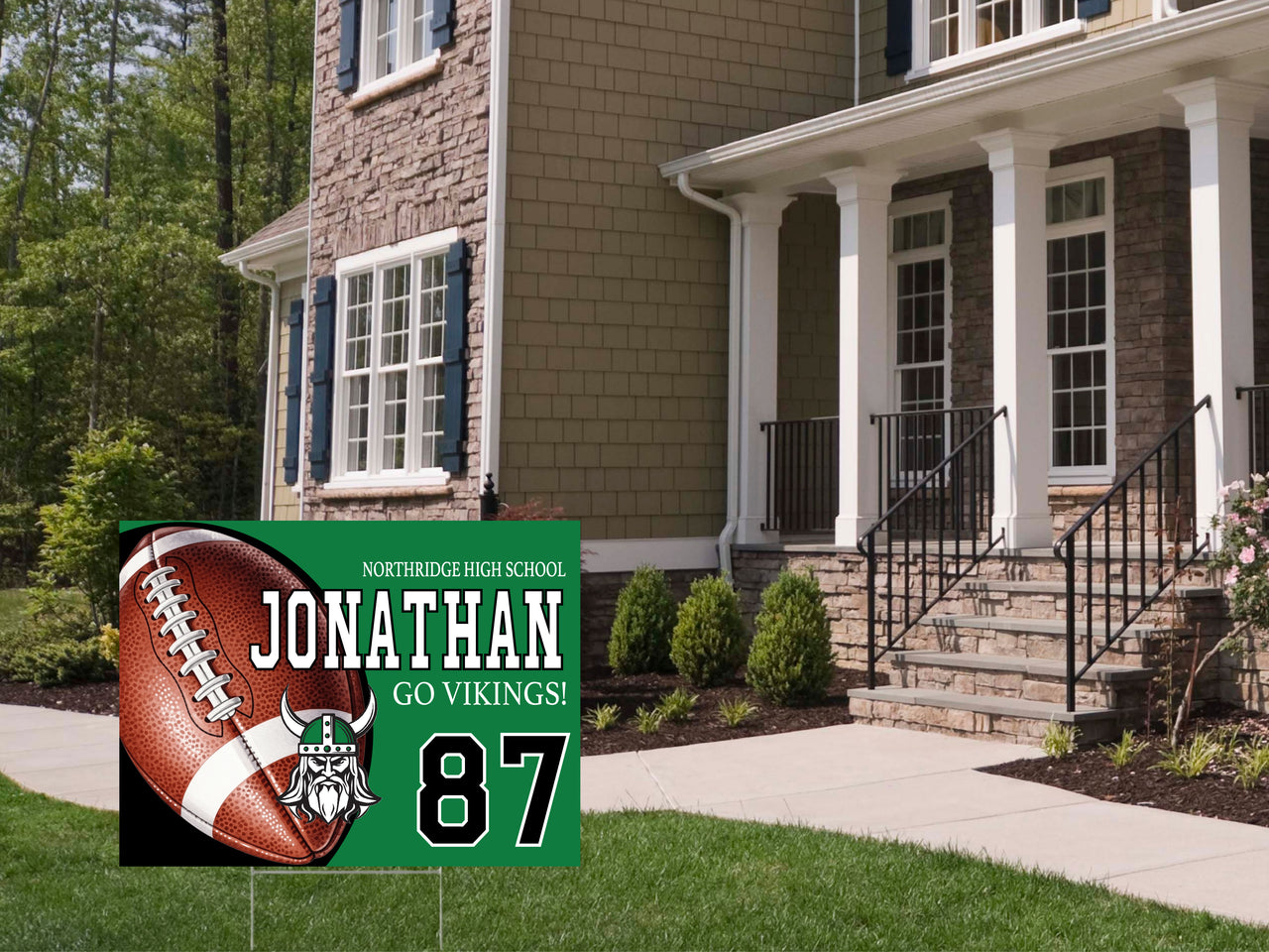 Northridge Football Yard Sign 24x18