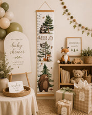 Personalized Woodland Growth Chart For Kids | Woodland Nursery Decor | Custom Height Chart | Woodland Animals Nursery | Baby Shower Gift