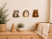 Woodland Animal Wall Hook | Nursery Wall Hook | Woodland Nursery Decor | Bear Raccoon Fox Owl | Hedgehogh Squirrel | Kids Room Decor