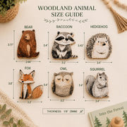 Woodland Animal Wall Hook | Nursery Wall Hook | Woodland Nursery Decor | Bear Raccoon Fox Owl | Hedgehogh Squirrel | Kids Room Decor