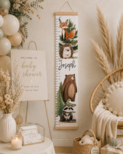 personalized woodland growth chart baby shower gift