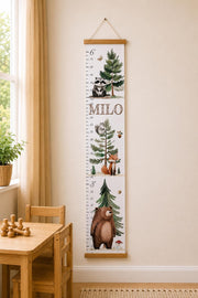 Personalized Woodland Growth Chart For Kids | Woodland Nursery Decor | Custom Height Chart | Woodland Animals Nursery | Baby Shower Gift