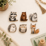 Woodland Animal Wall Hook | Nursery Wall Hook | Woodland Nursery Decor | Bear Raccoon Fox Owl | Hedgehogh Squirrel | Kids Room Decor