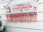 Wooden candy cane holder advent calendar Christmas decoration
