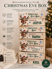 Personalized Christmas Eve Box | Christmas Eve Crate For Kids | Wooden Christmas Box | Santa Box | Family Tradition Gift | Custom Name