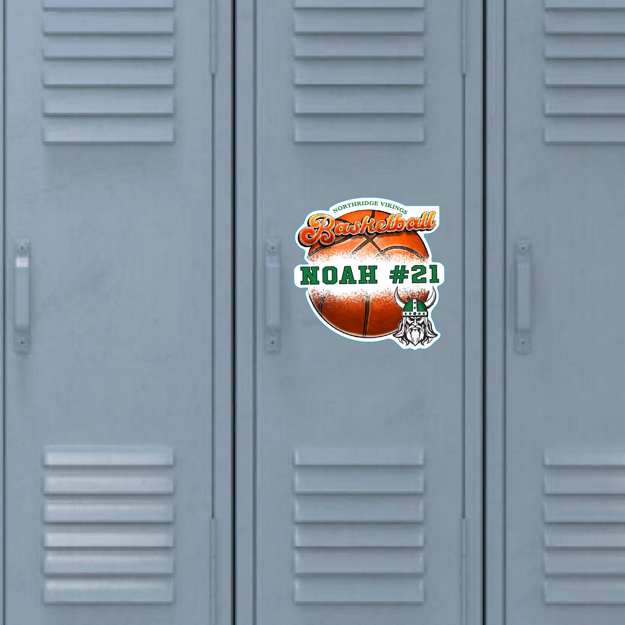 Northridge Basketball with Name & Number Locker/Fridge Magnet