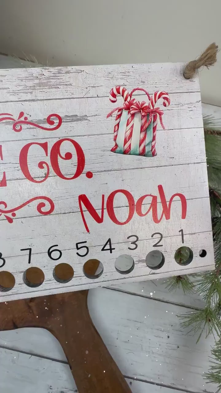 Candy Cane Advent Calendar | Christmas Countdown | Reusable Advent Calendar | Candy Cane Holder | Farmhouse Christmas Decor | Candy Cane