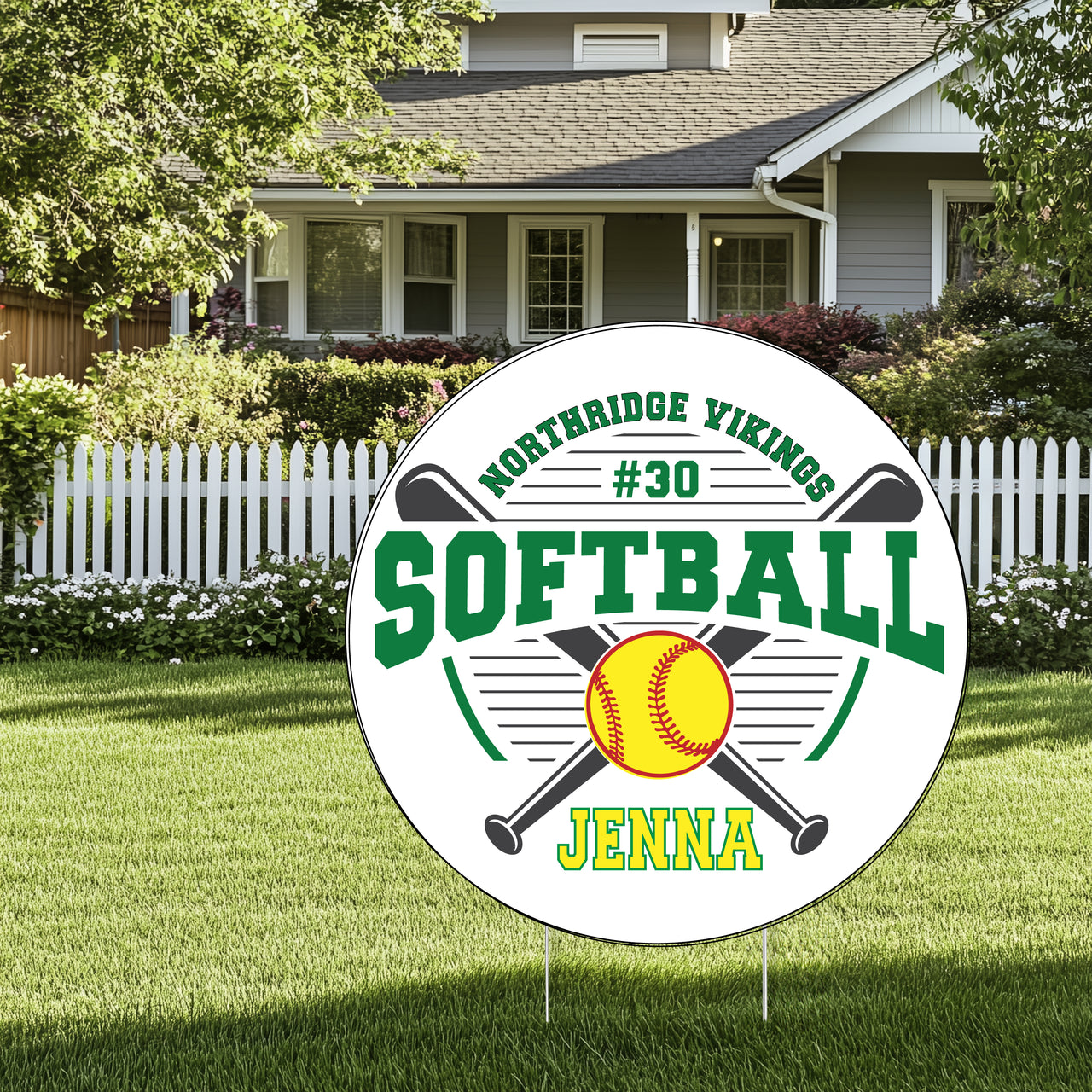 Northridge Softball Round Yard Sign 002