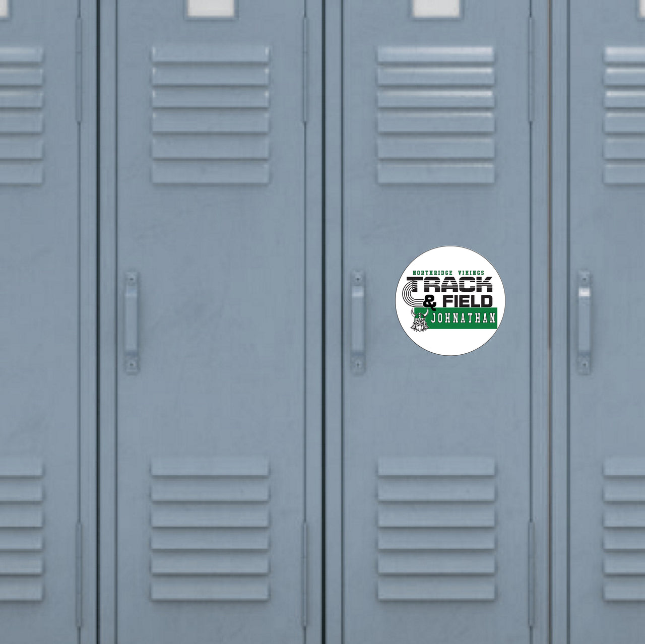 Northridge Track & Field Round Locker/Fridge Magnet